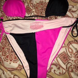 Victoria’s Secret Pink and black swimsuit